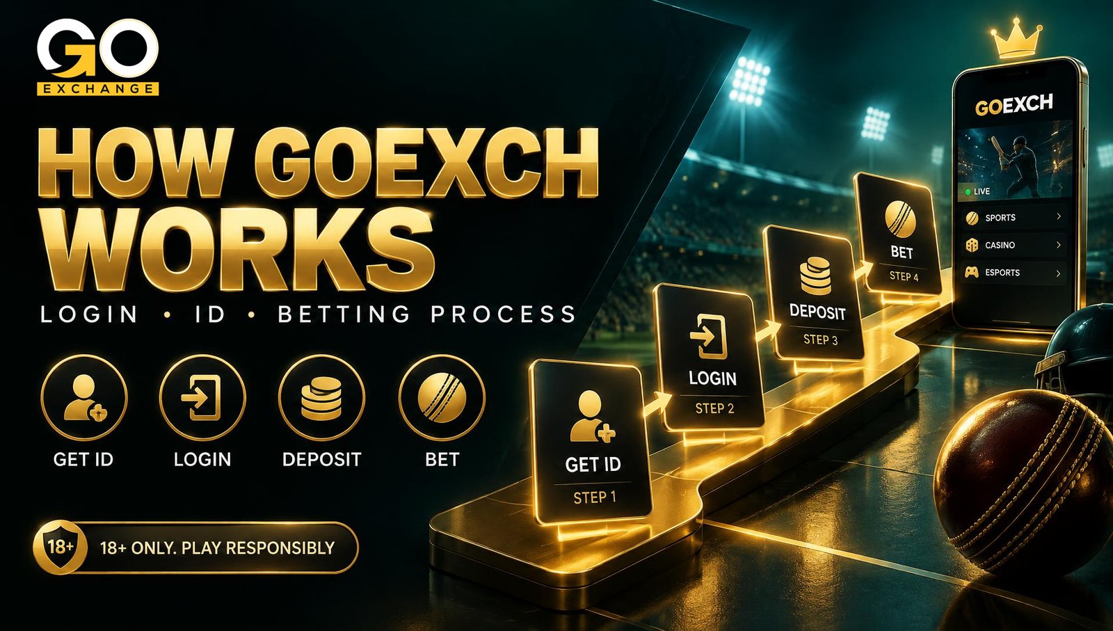 How Goexch works: ID, login and your first bet