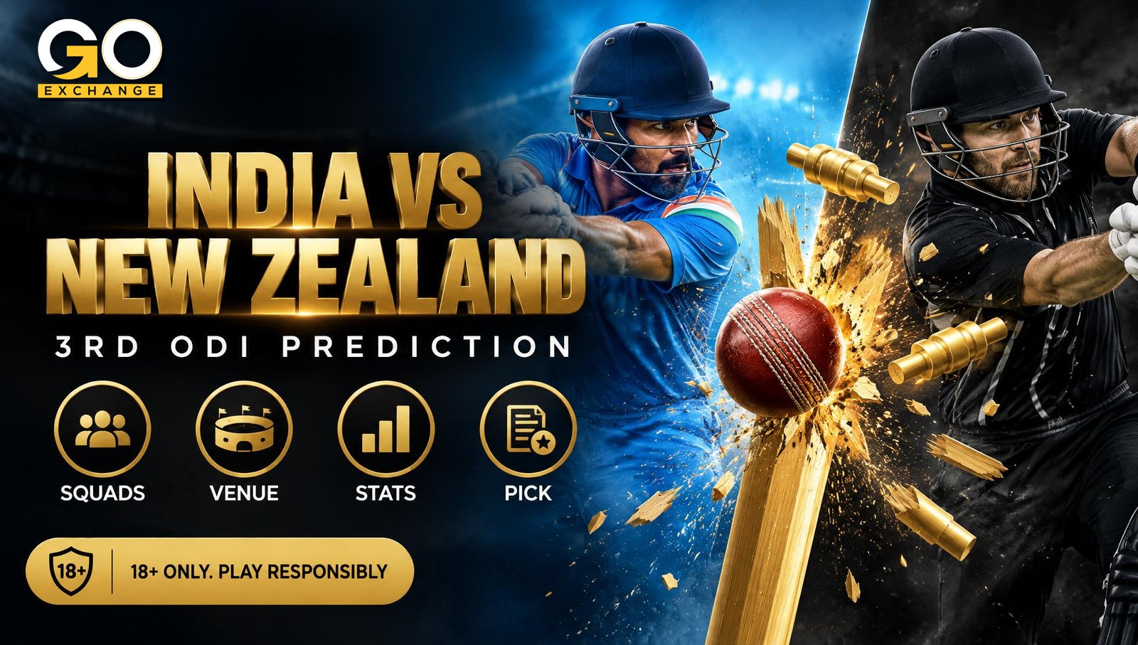 India vs New Zealand 3rd ODI on Goexch