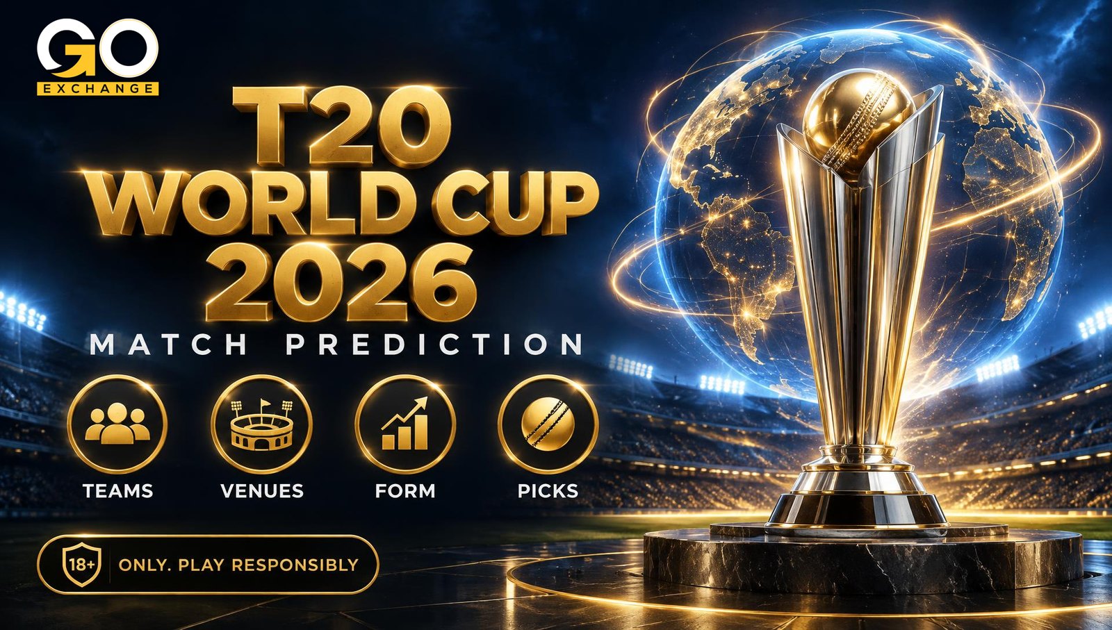 T20 World Cup 2026 match pages on Goexch