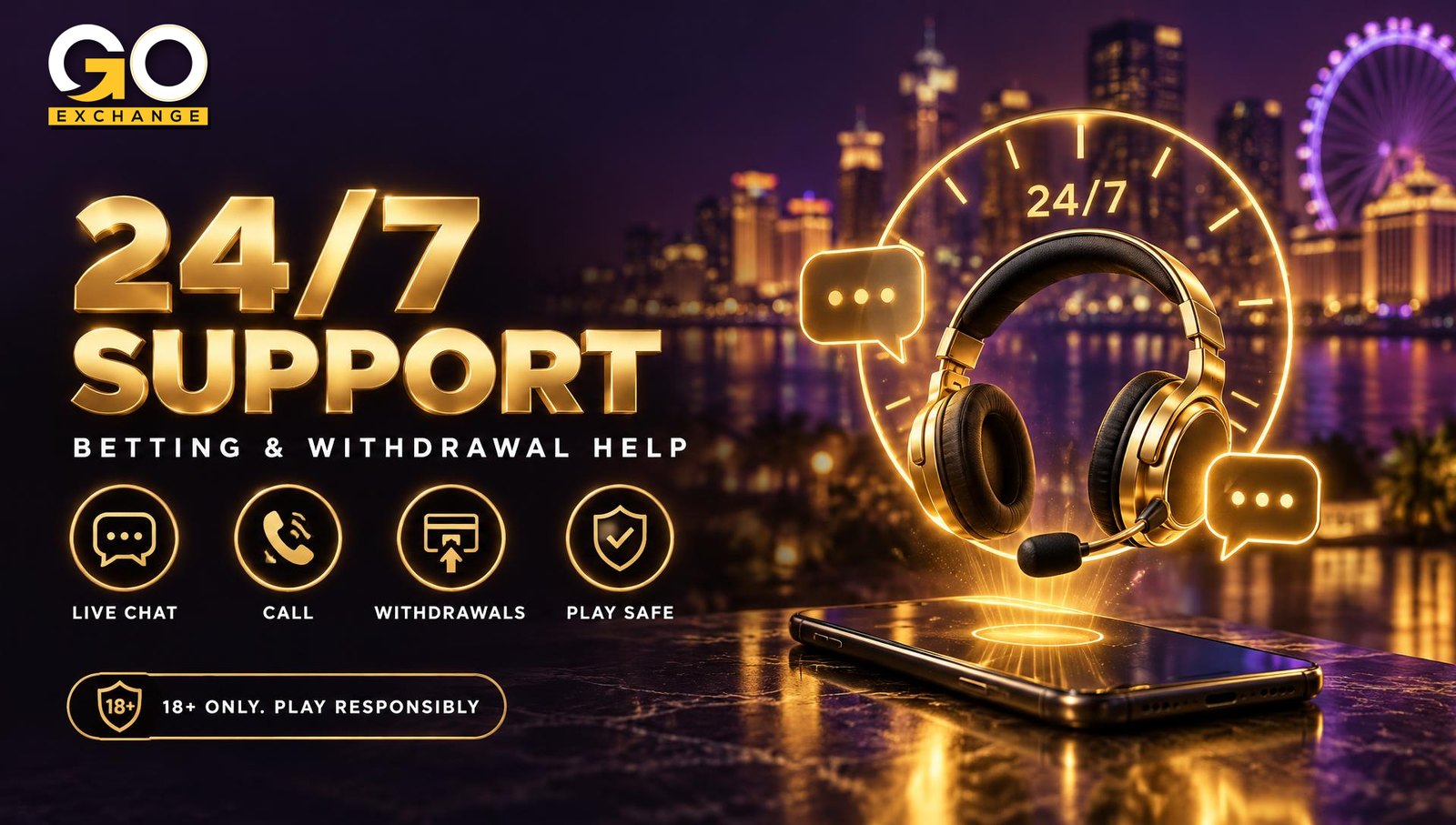 Goexch support for betting and withdrawal issues