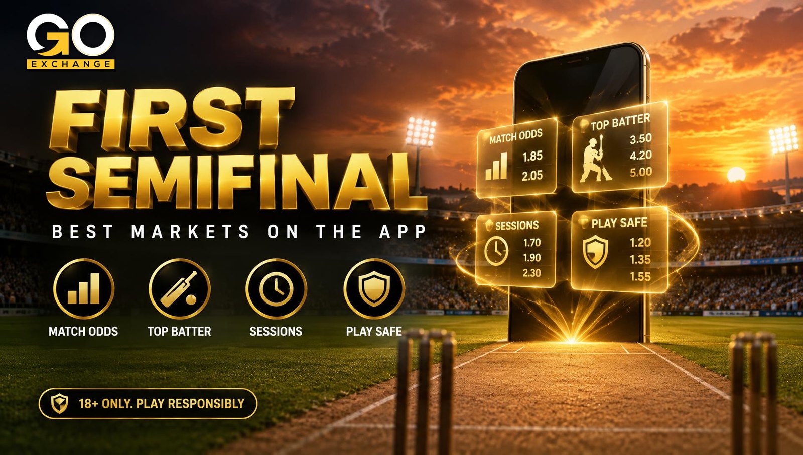 Using the Goexch app for the 2026 first semifinal