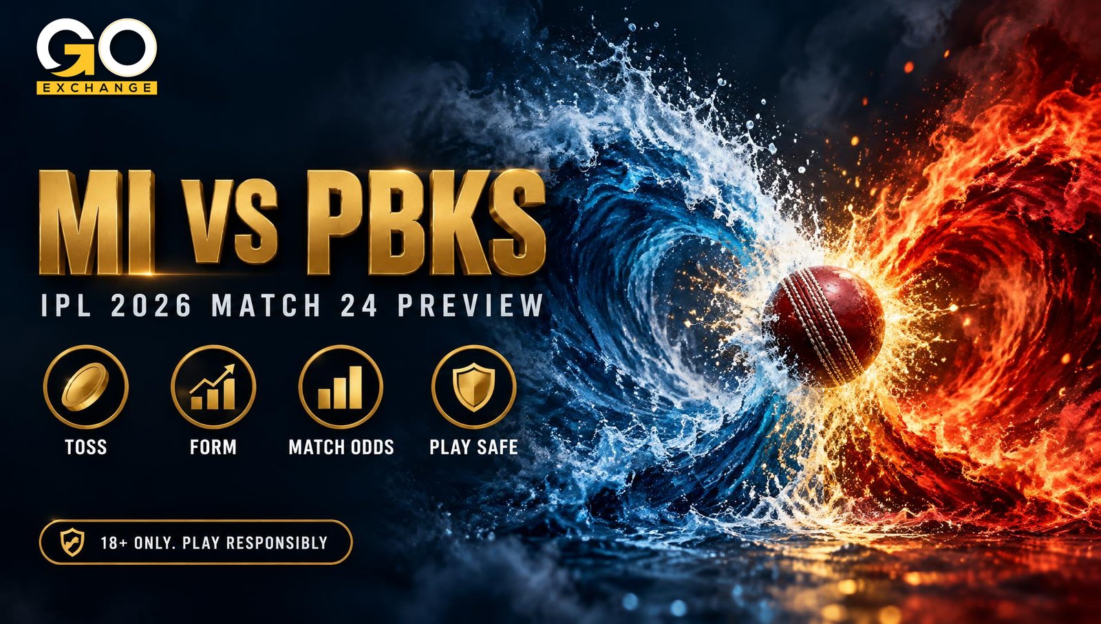 MI vs PBKS, IPL 2026 match 24, on Goexch