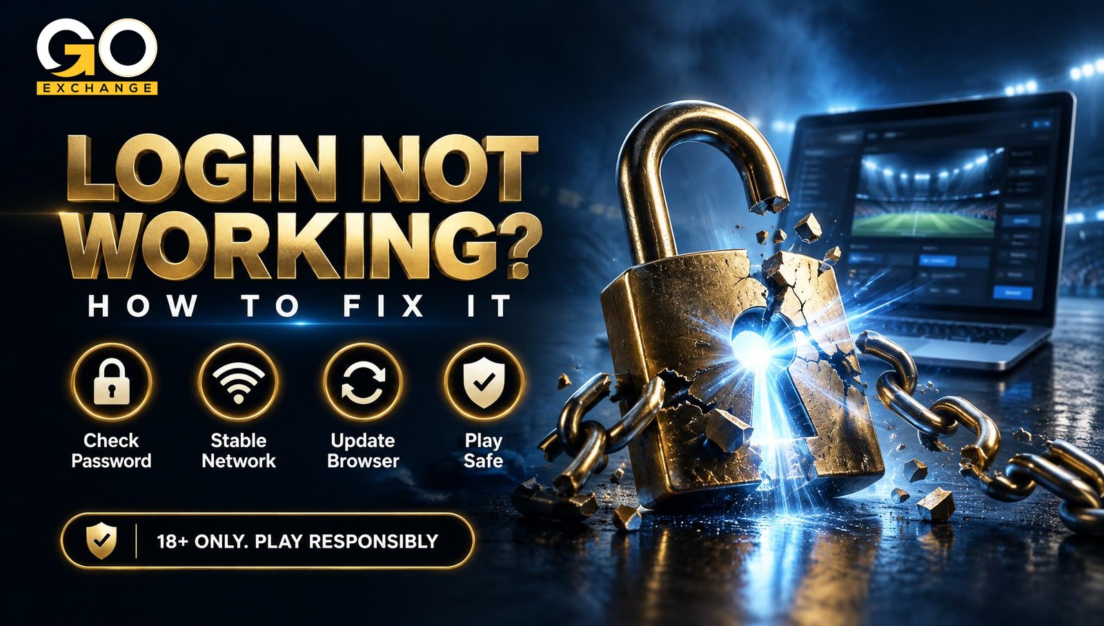 Goexch login not working: how to fix it