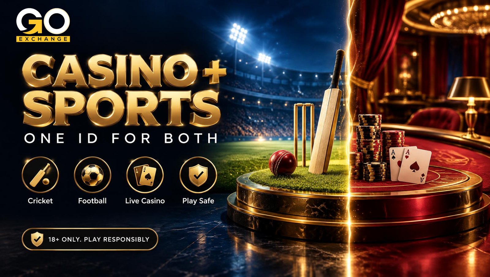 Goexch as casino plus sports on one ID