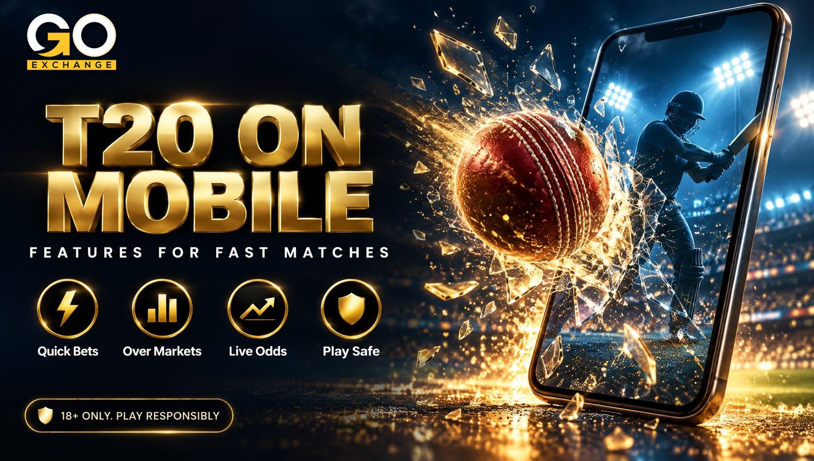 Goexch mobile features for T20 cricket betting