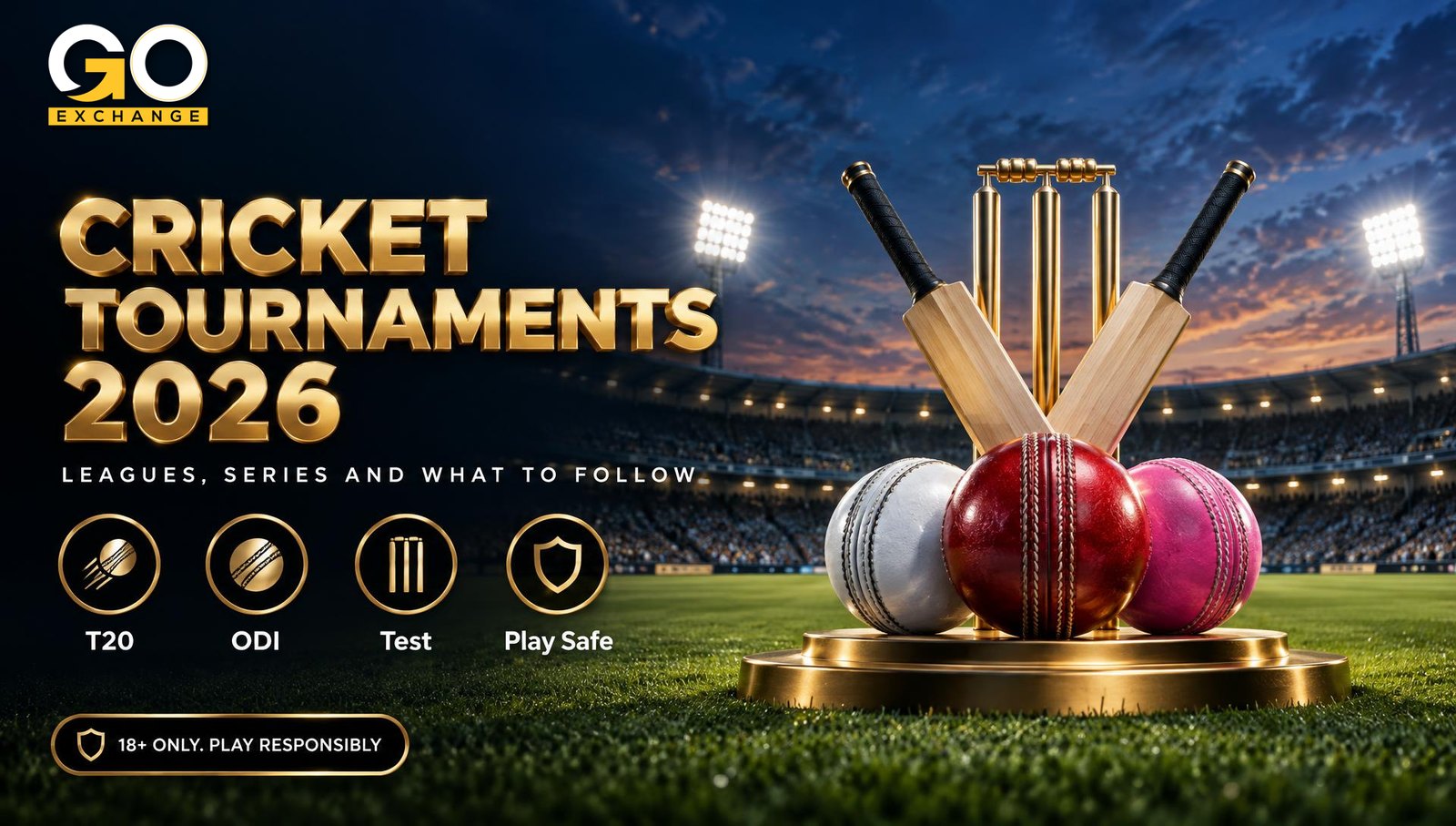 Cricket tournaments on Goexch in 2026