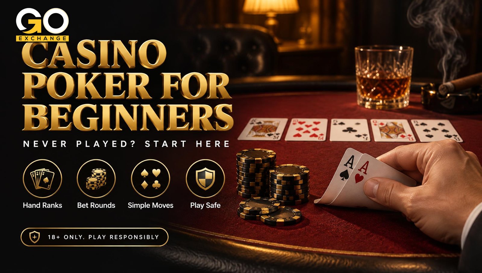 Casino poker on Goexch for people who've never played