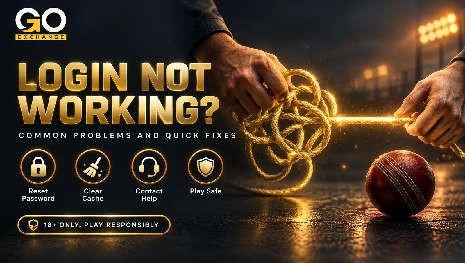 Goexch login not working? Common problems and solutions